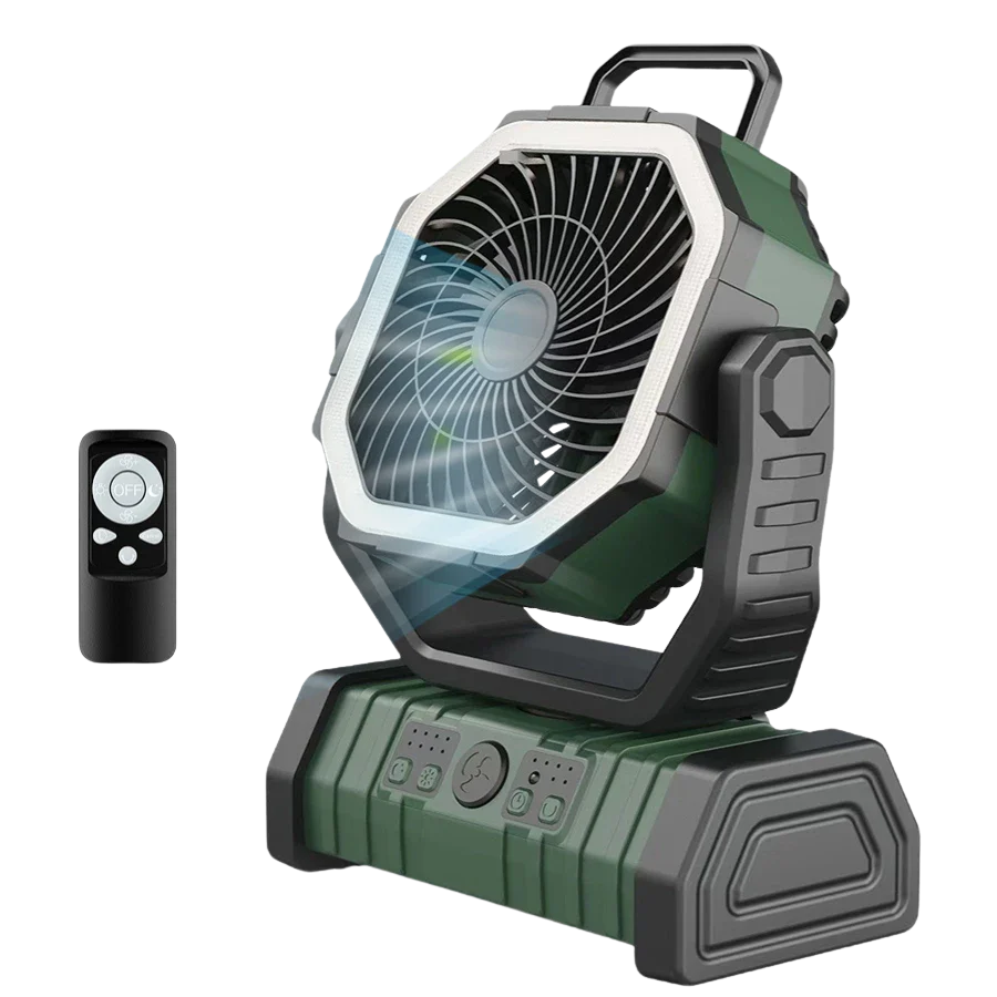 Campingventilator draadloos 20.000 mAh | USB oplaadbare ventilator