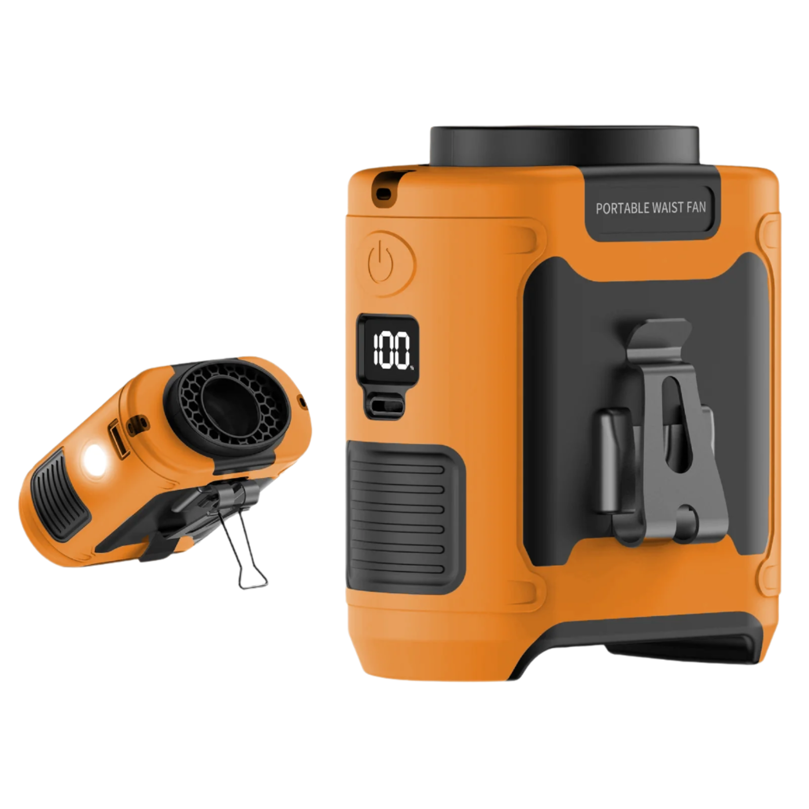 Powerbank met ventilator en zaklamp oranje Powerbank met ventilator en zaklamp oranje 20.000mAh