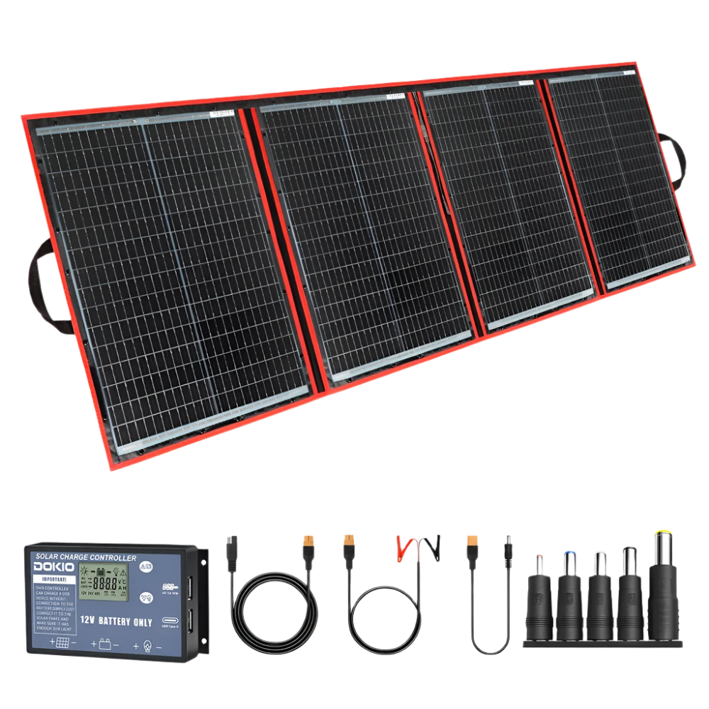 Dokio Draagbare Zonnepaneel 160W | Opvouwbaar zonnepaneel - Alfa Survival