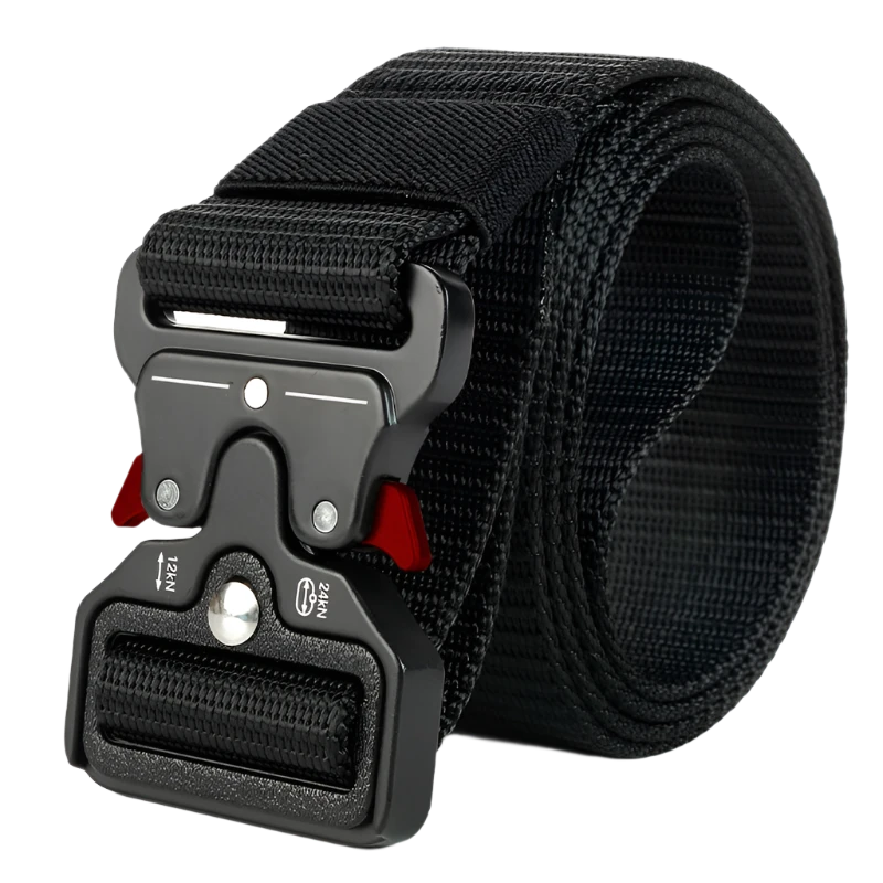 Tactische Riem heren zwart rood 120cm