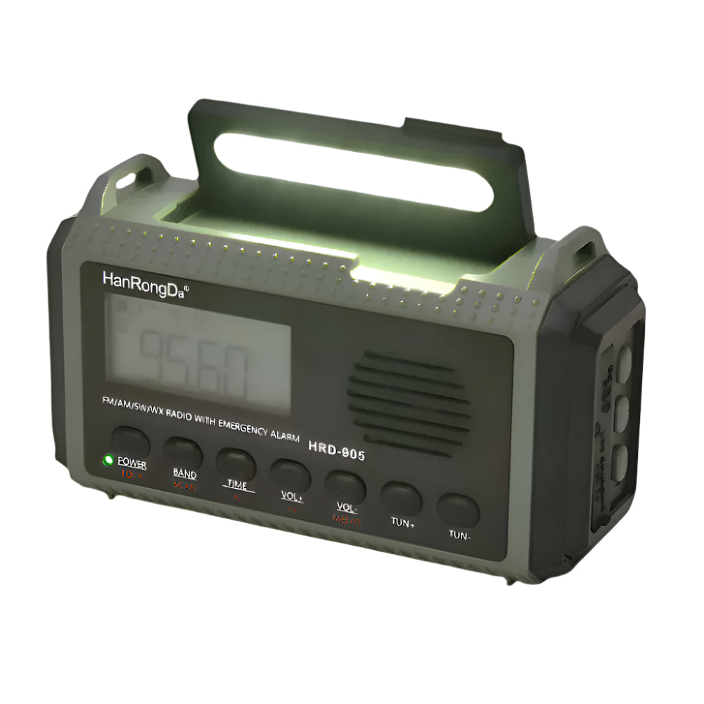 Zaklamp Radio 10.000 mAh met LCD Display en is Oplaadbaar inclusief Telefoonoplader