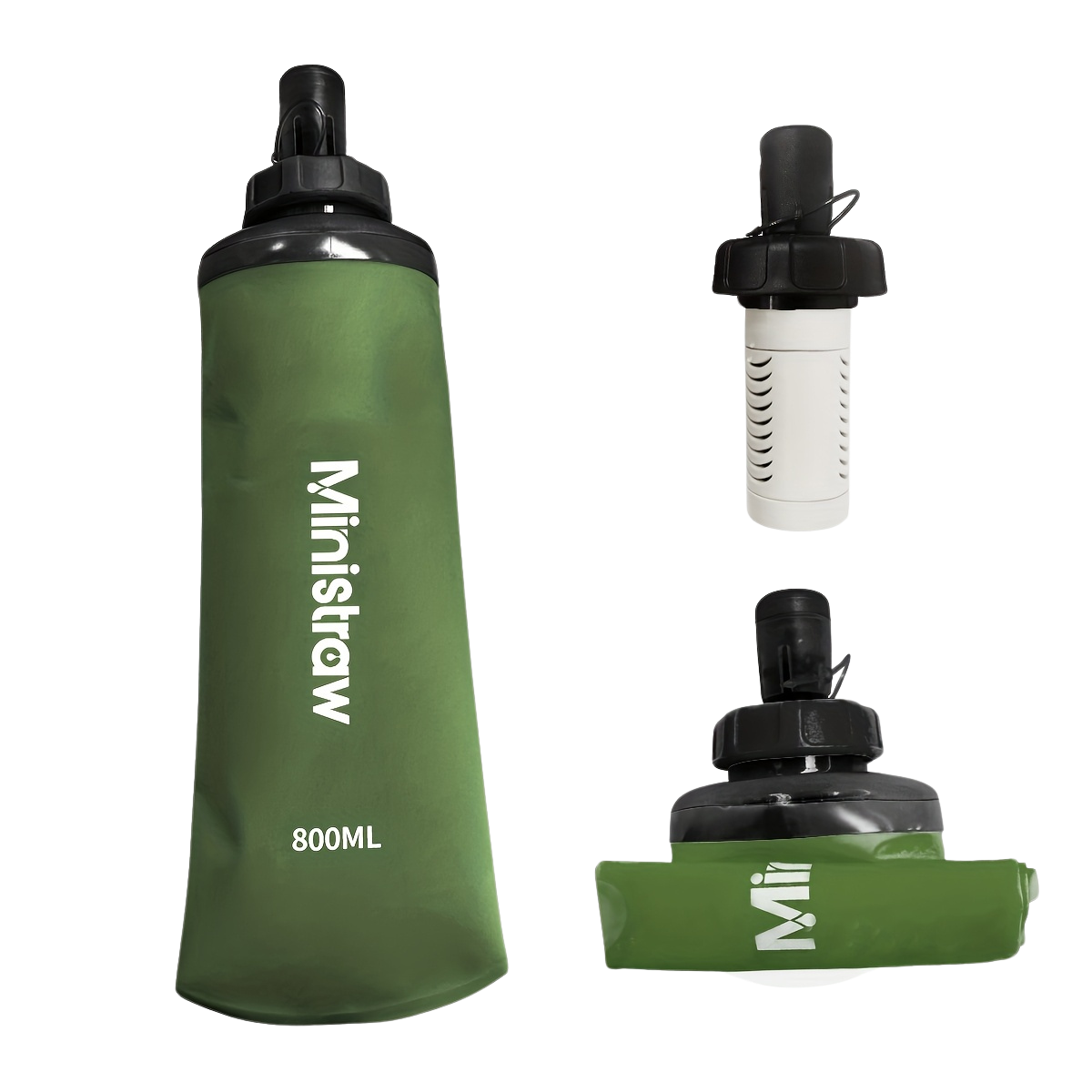 ministraw waterfilter bpa vrij groen voor outdoor filter