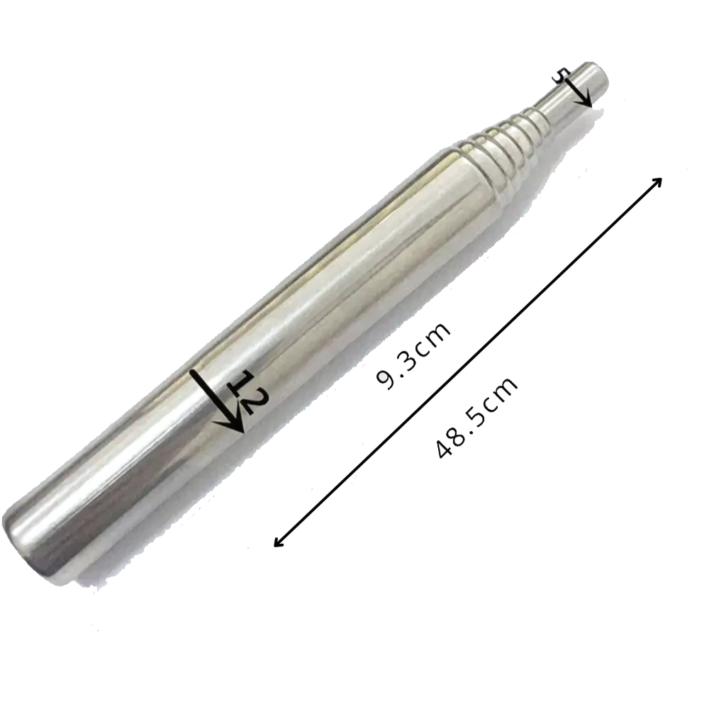 vuur blaaspijp van rvs zilver afmetingen