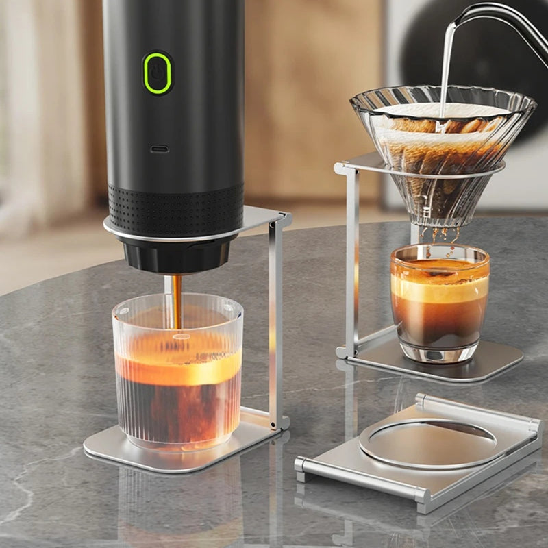 Opvouwbare Aluminium Koffiedruppelaarhouder – Lichtgewicht en Draagbaar Accessoire voor Elektrische Espressomachines - Alfa Survival