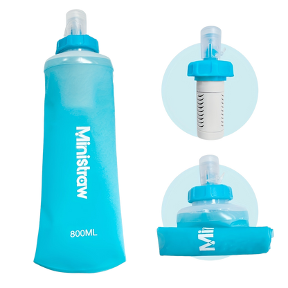 ministraw waterfilter bpa vrij blauw voor outdoor