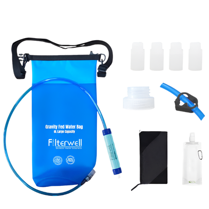 waterfilter outdoor met reservoir en drinkzak